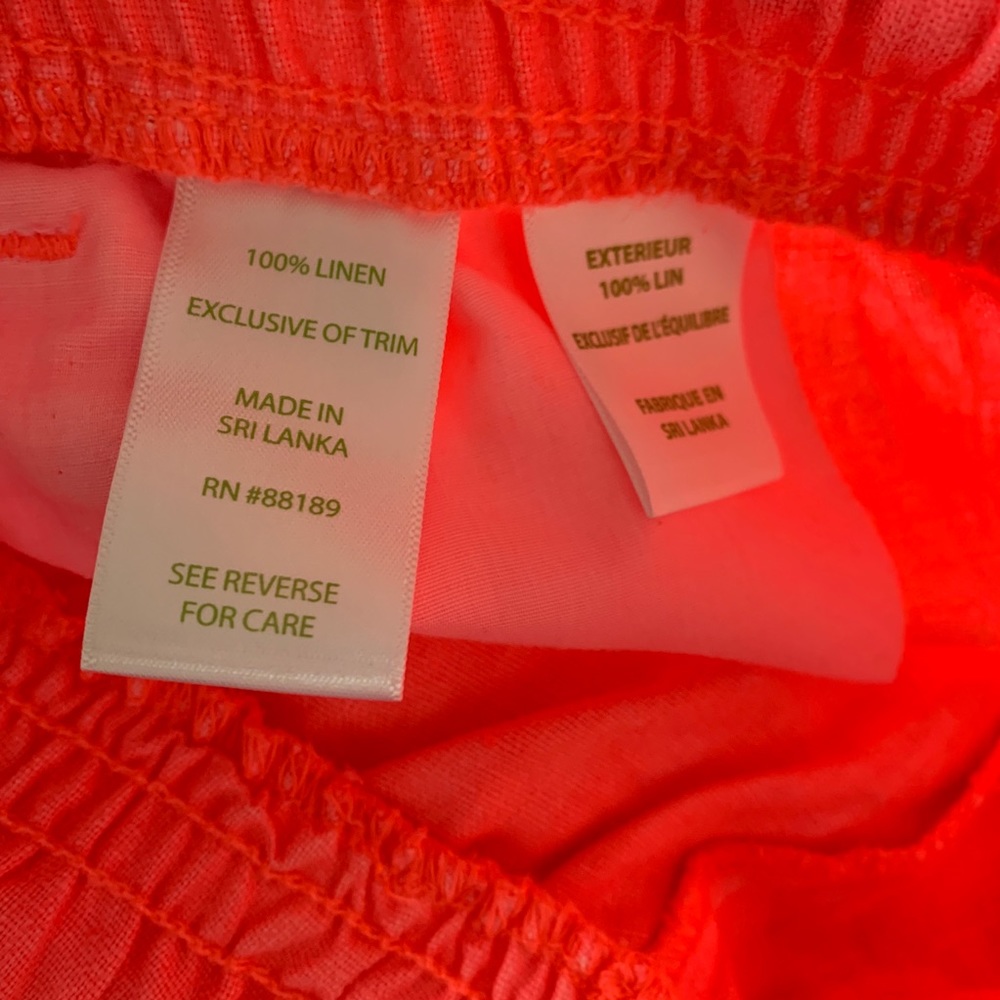 Lilly Pulitzer Hot Pink Linen Drawstring Shorts S - Picture 8 of 8